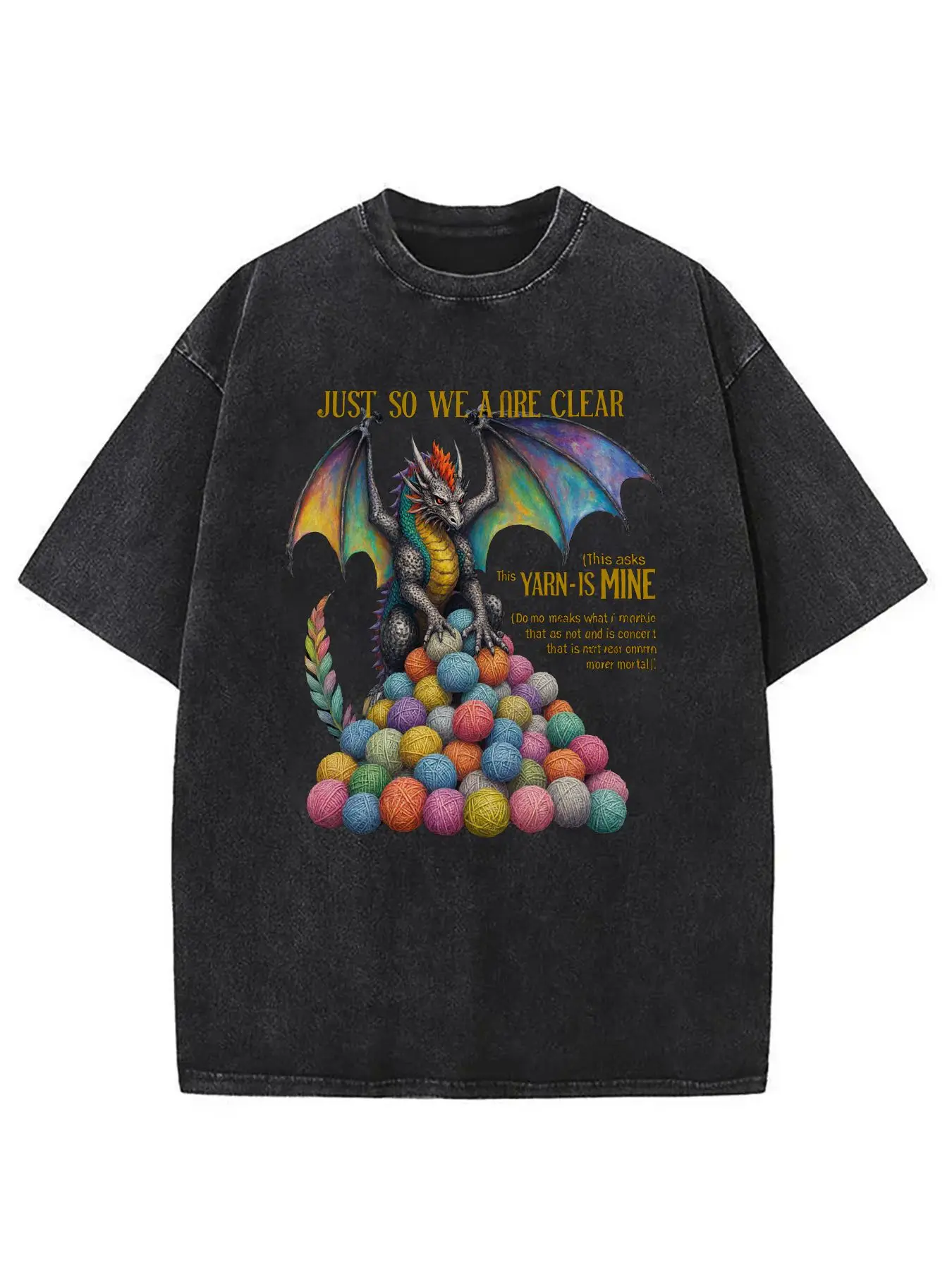 To Avoid Any Misunderstanding, Retro Dragon Print T-Shirt, Short-Sleeved Casual T-Shirt with Vibrant Dragon Designs and Fun Prints - the Perfect Gift for Men Who Love Humor and Artistic Style, Regular Fit, Crew Neck, Slightly Stretchy Fabric, Printed Pattern