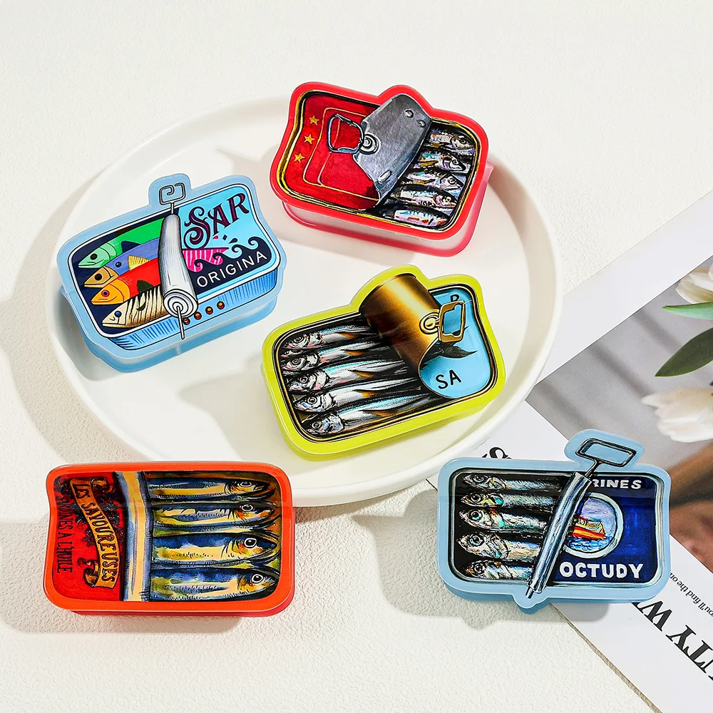 

NEW Japanese Style Canned Pacific Saury Hair Claw Acrylic Claw Clips Food Series Hair Clips Hair Accessories for Women Girls