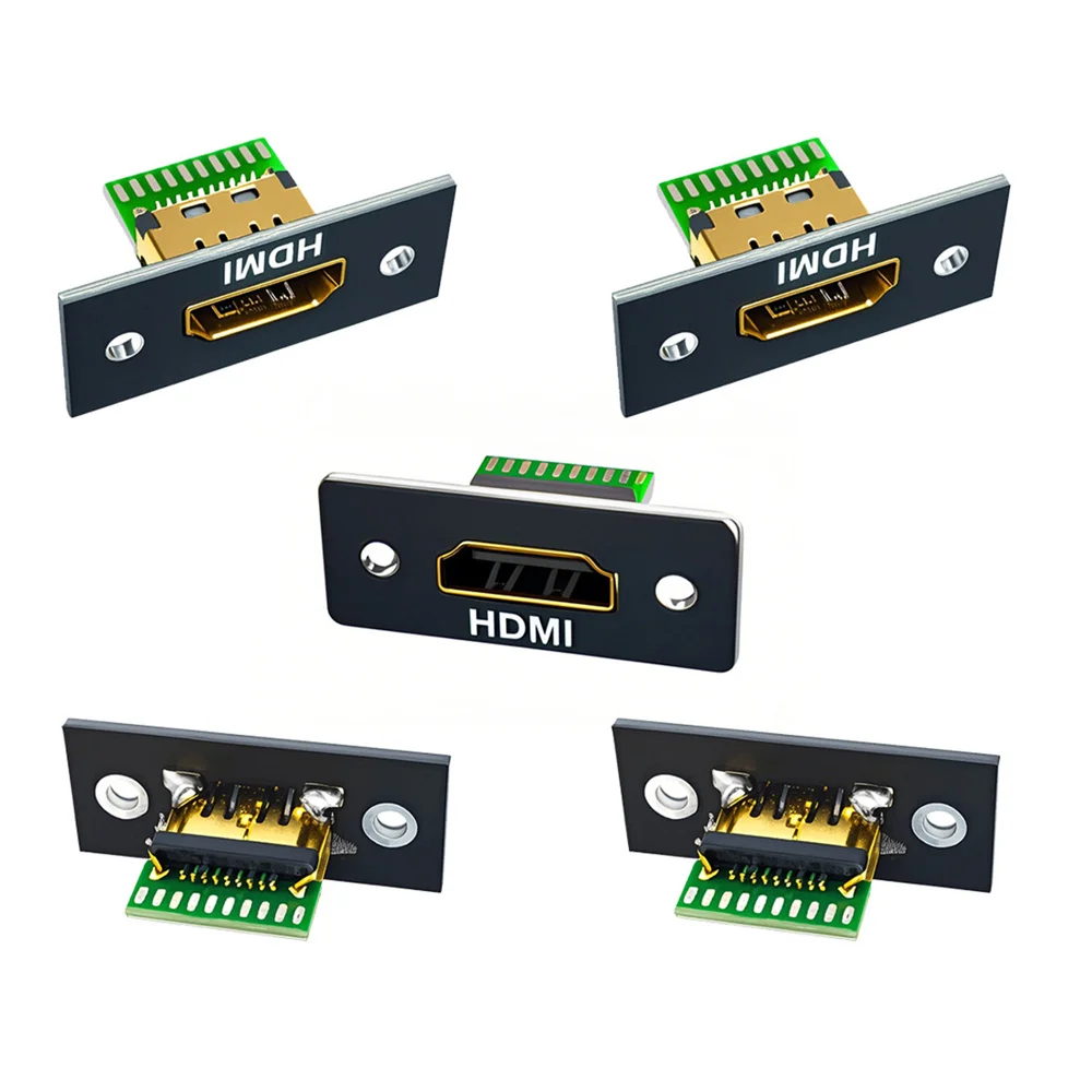 5pcs/set DIY OEM HDMI 8K Type-A Female Socket Connector Receptacle with Panel Mount Solder Type
