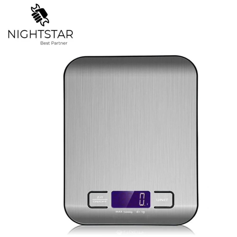 5000g / 1g Digital Kitchen Scale Stainless Steel Electronic LCD Weight 5KG Scale Libra Cooking Measure Tools Scales