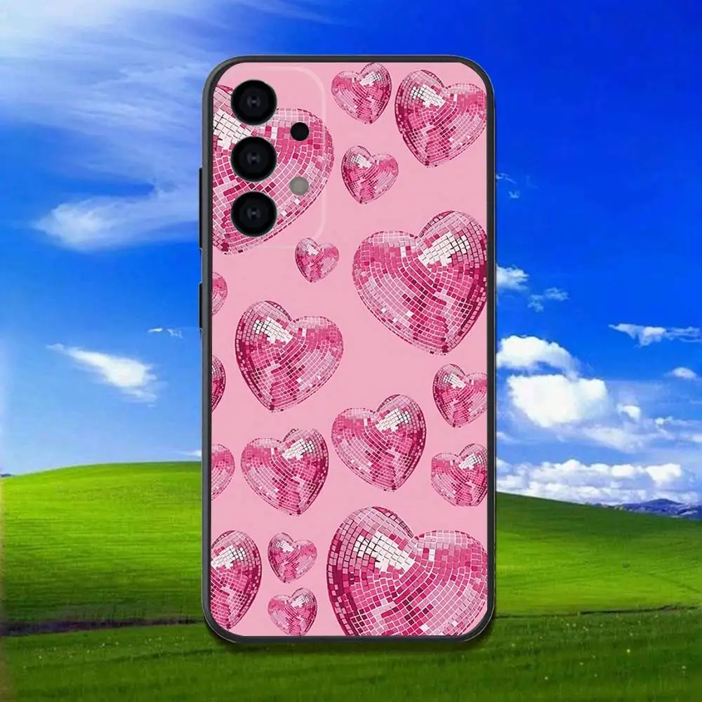 Roze liefde hart roze vibes Telefoon Case Voor Samsung Galaxy A13,A21s,A22,A31,A32,A52,A53,A71,A80,Zachte Zwarte Shell