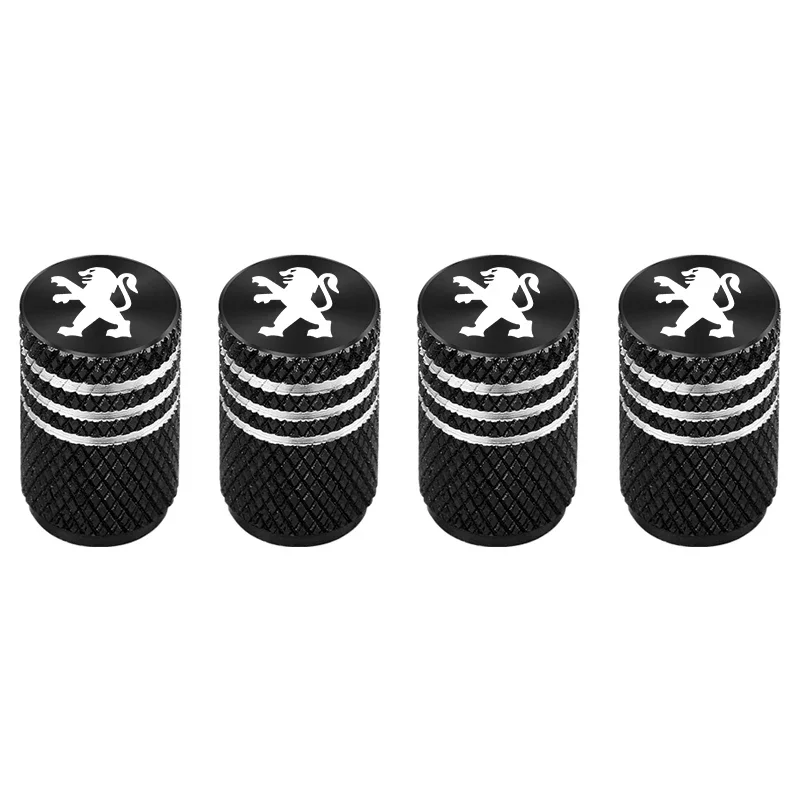 4Pcs/Set Car Aluminum Tire Wheel Stem Air Valve Caps Dustproof Caps For Peugeot 308 408 508 RCZ 208 3008 2008 107 108 206 207