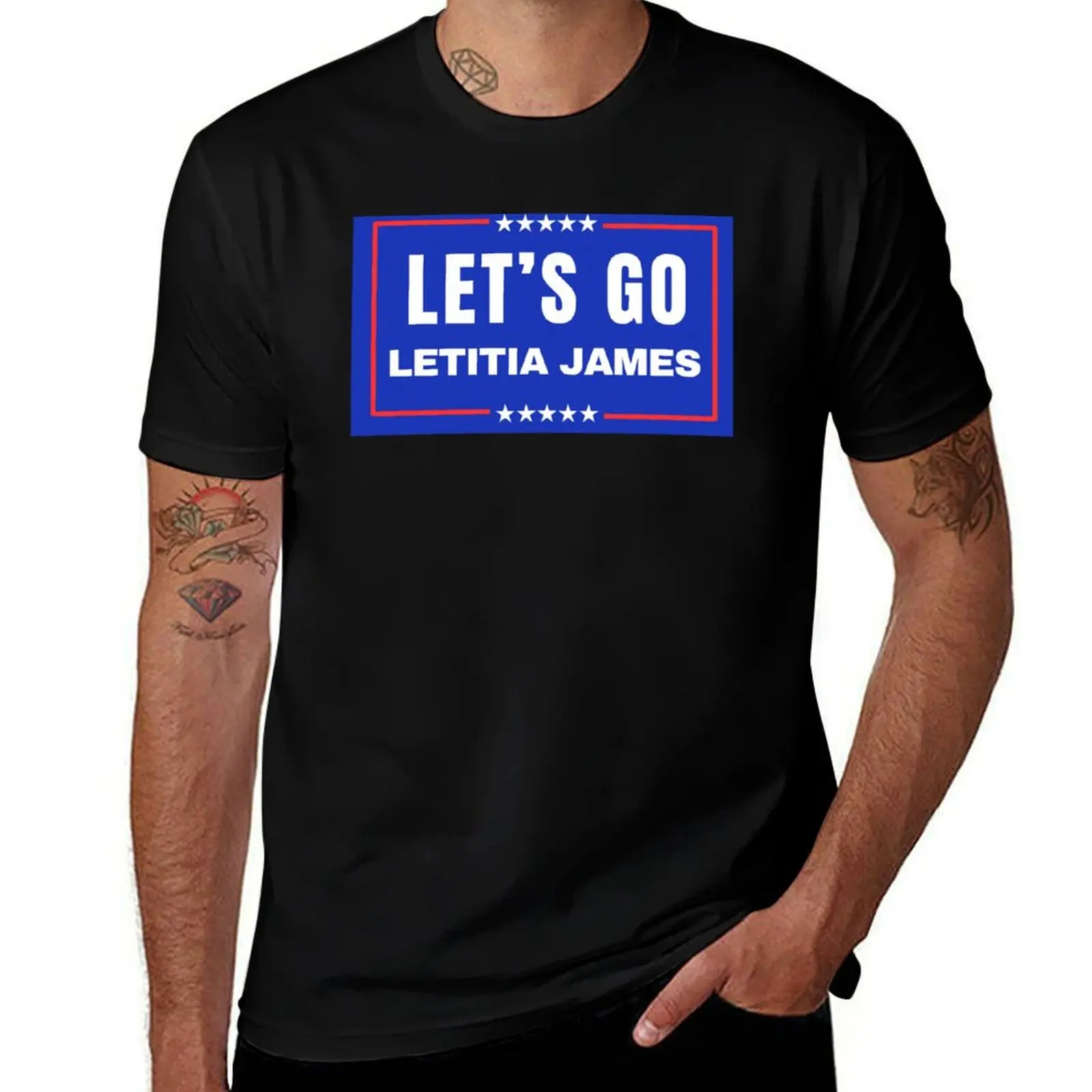 

let's go Letitia James T-Shirt t shirt man casual man t shirt cotton