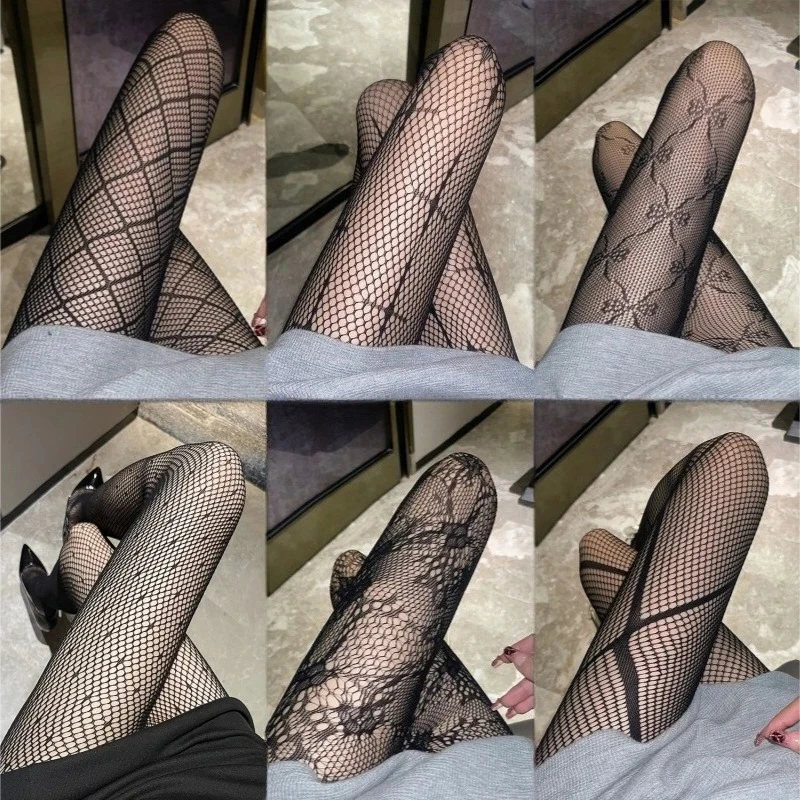 Sexy Netzstrumpfhose für Damen, Netzstrumpfhose mit Lochmuster, Party-Strümpfe, Damen-Strümpfe, sexy elastische Dessous-Strümpfe für Frauen