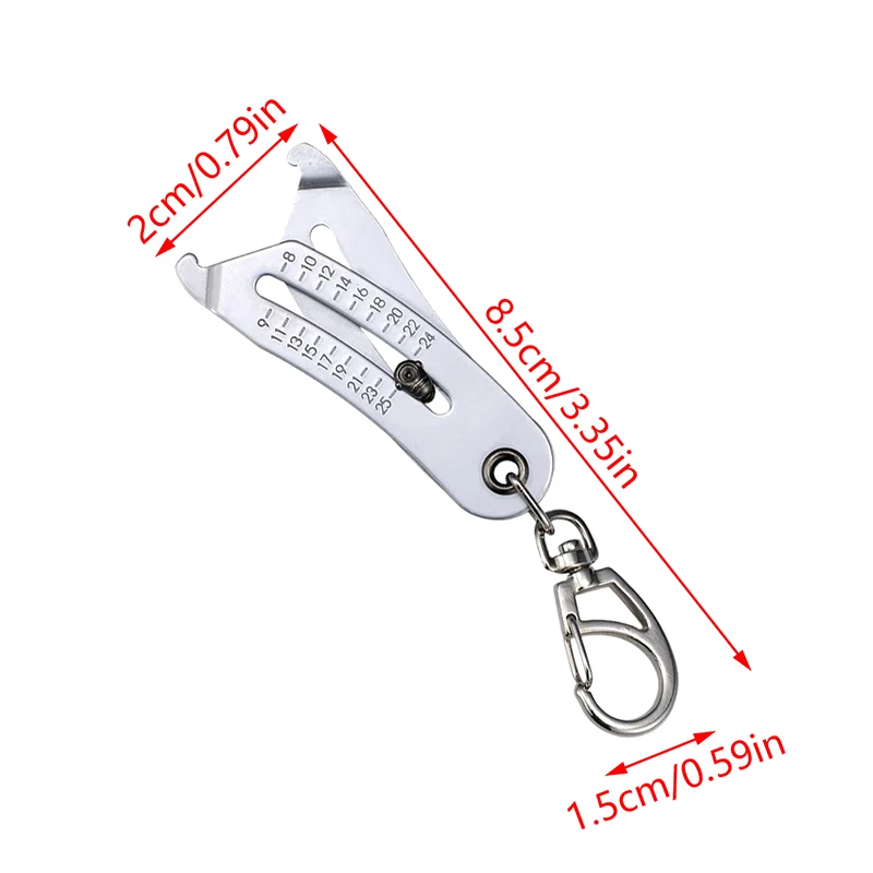 Portable Precise Thread Size Checker Keychain Caliper Gauge Metric Imperial Hexagon Nut Screw Thread Quick Manual Measuring Tool