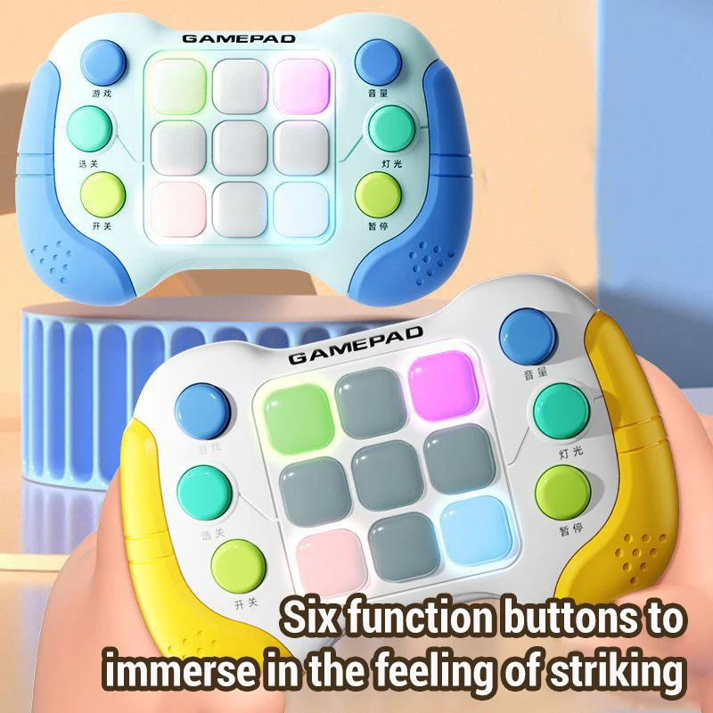 Electronic Pop Quick Push Bubbles Game Electronic Puzzle Console Toys Chases RGB Light Fun Anti Stress Relief Game Machine Toy