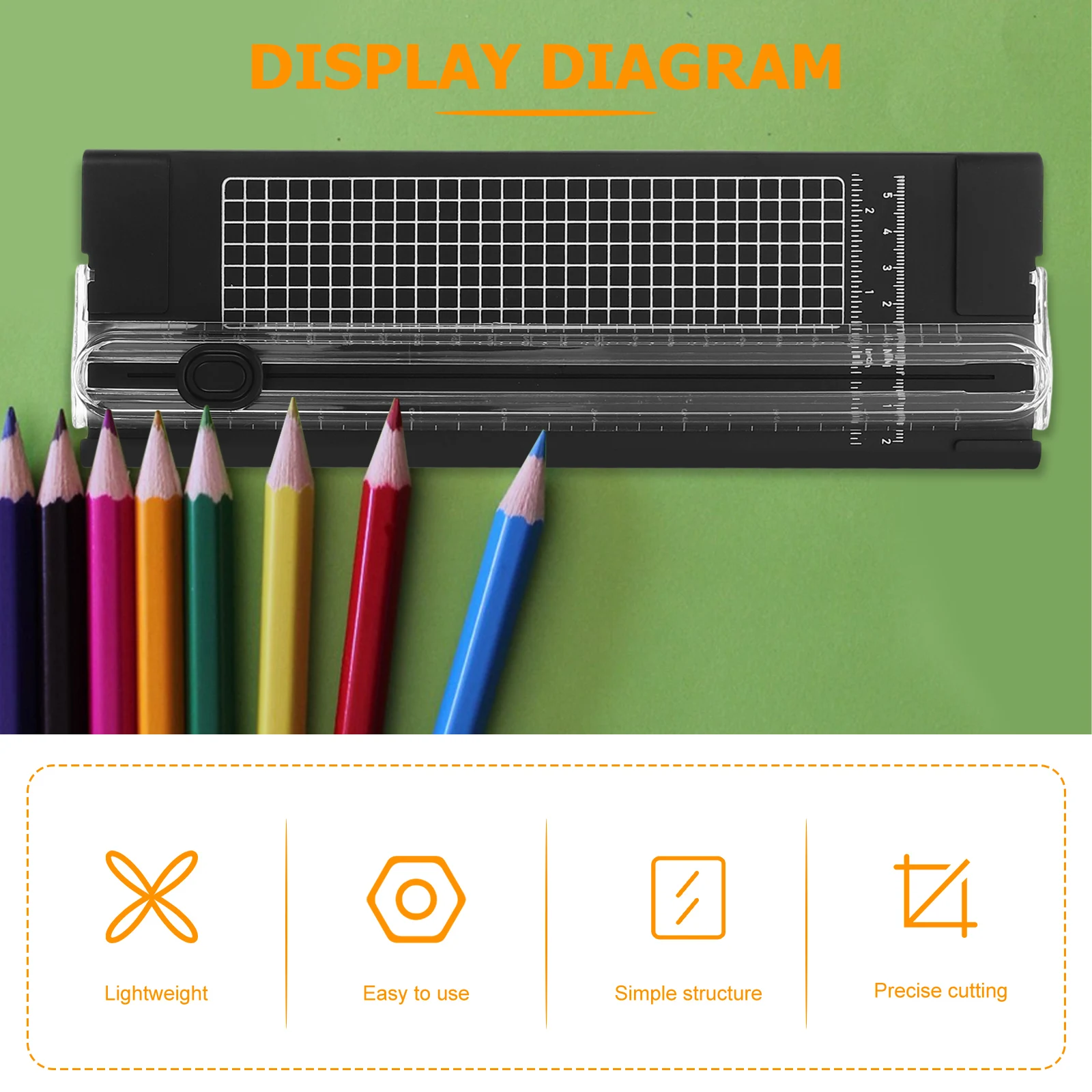 Manual Paper Cutter for Classroom and Office Trimmer Small Convenient Tool for Photos and Paper Crafts