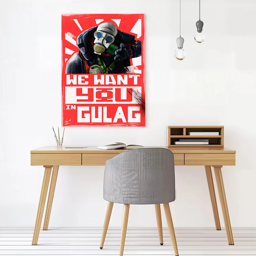 We Want You In Gulag Poster Canvas Wall Art Personalized Print Modern Painting Perfect Gift for Living Room Interior Decoration