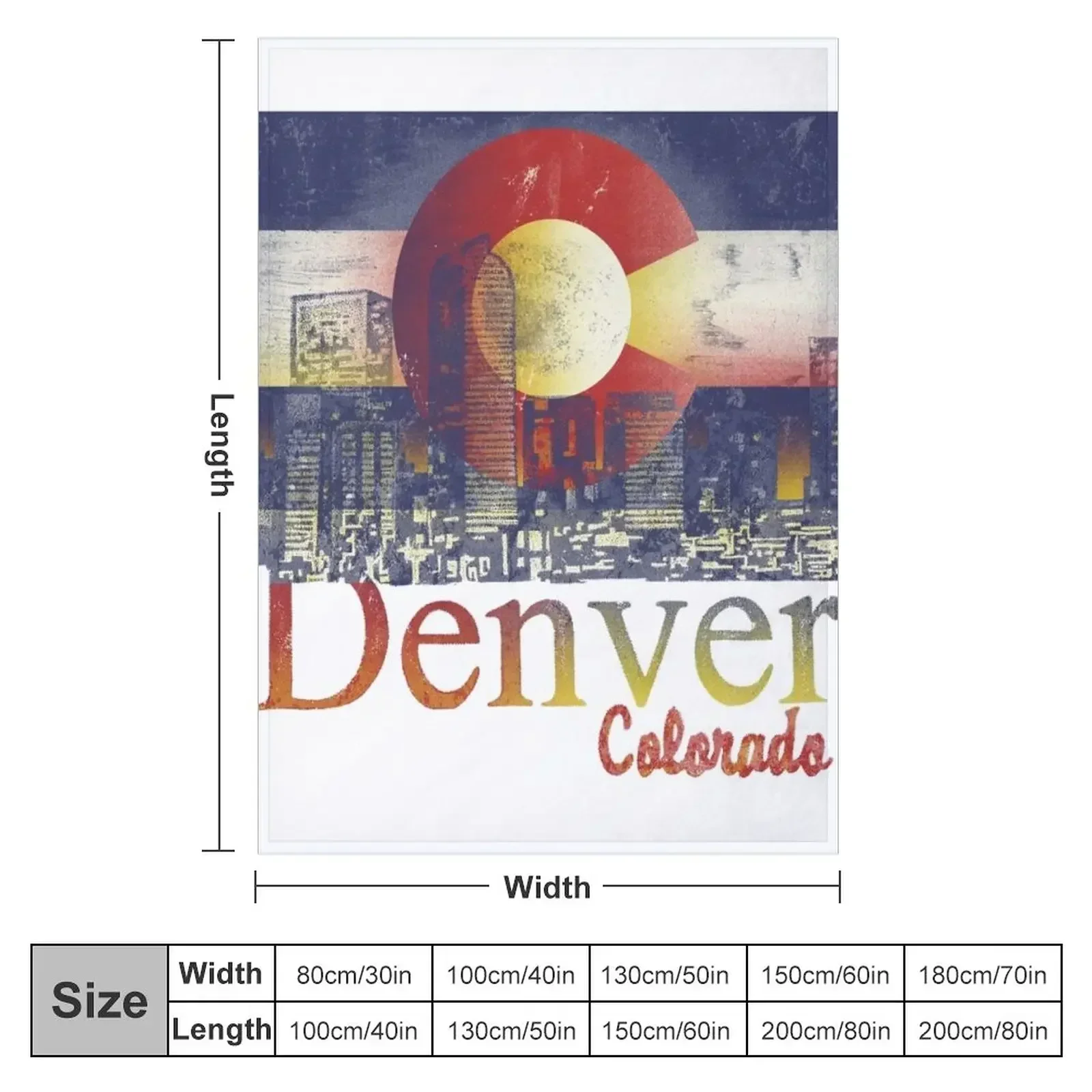 denver colorado flag Throw Blanket Nap Winter beds For Decorative Sofa Weighted Blankets