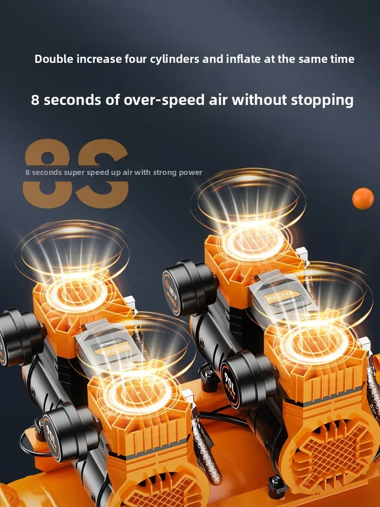 220V Mini Air Compressor Pump Inflater Portable 220V Silent Woodworking Industrial High Pressure