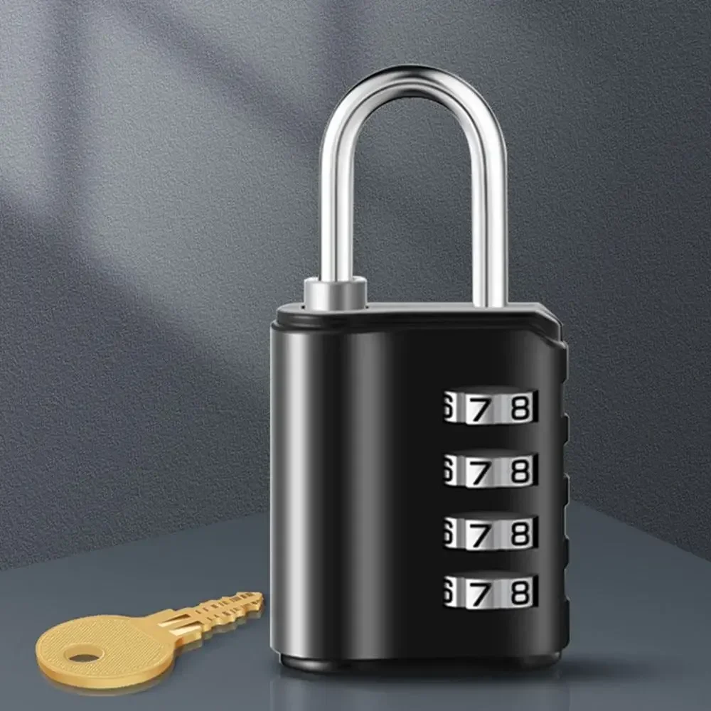 Security Travel with Key Backpack Zipper Lock Dormitory Cabinet  Lock Luggage Padlock 4 Digit Password Lock