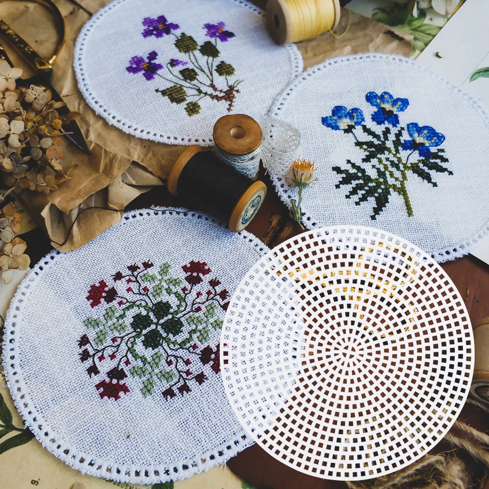Embroidery Sheet - 20 Peças de Tela de Malha