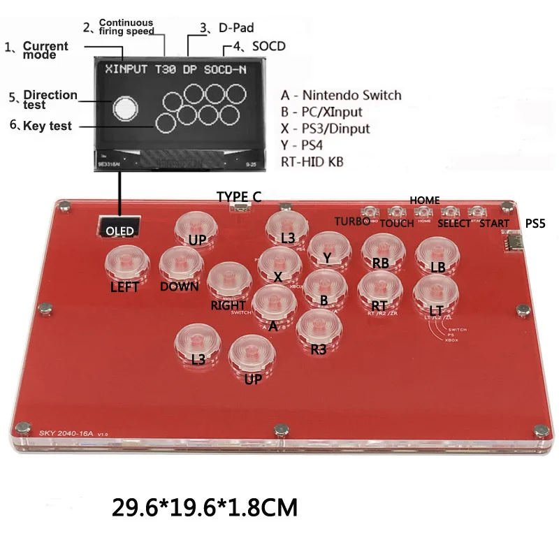 Arcade Joystick Hitbox Rodless Controller for PC PS4/PS3/PS5/Switch/Steam Keyboard Accessories Stainless Steel CNC Wire Cutter