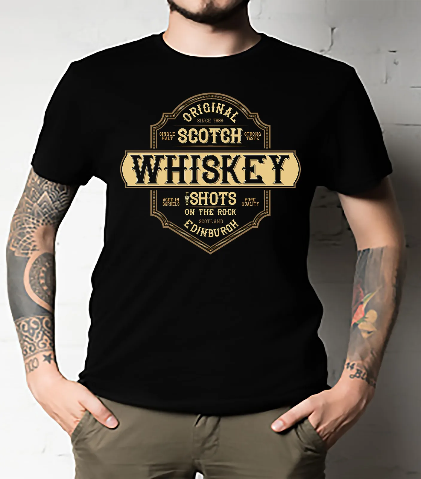 Whiskey Design Essential T Shirt 1889 ALL SIZE UNISEX