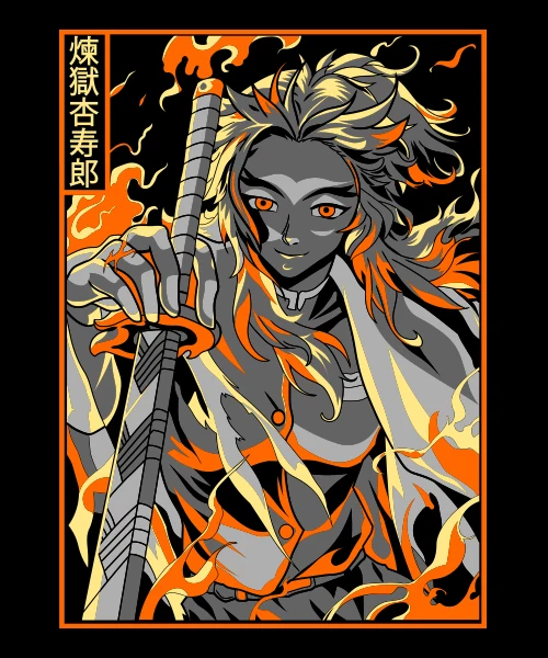 

Camiseta unisex Demon Slayer Rengoku