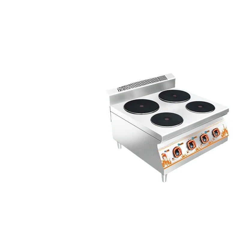 Desktop four-head electric cooking stove Commercial flat head light wave stove with oven Large kitchen induction cooker