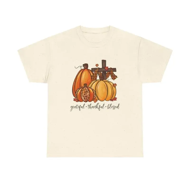 Grateful Thankful Blessed Thanksgiving T Shirt Happy S 5xl Faith