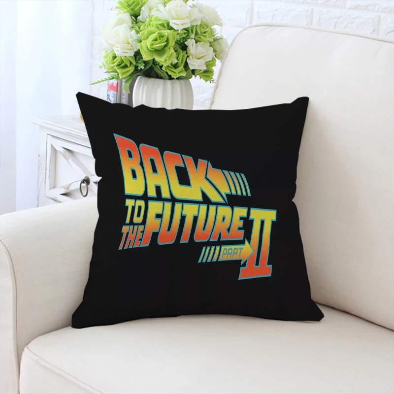 

45x45cm custom pillowcase B-Back to the future double-sided printed sofa cushion cover chair waist support fan gift 50x50cm