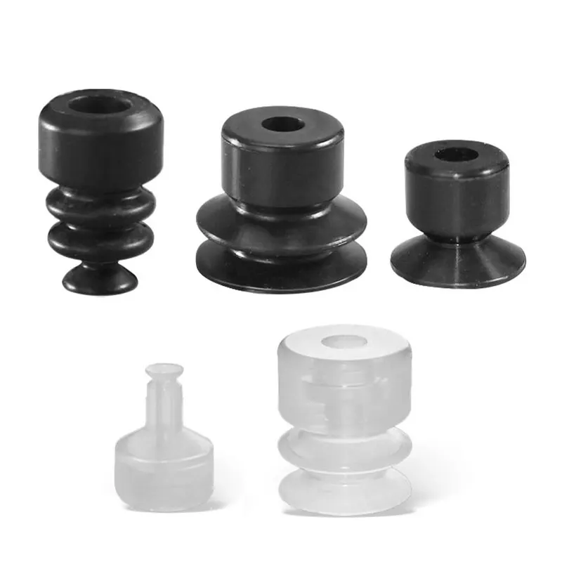 Small head black anti-static rubber manipulator vacuum suction cup industrial pneumatic accessories strong suction nozzle