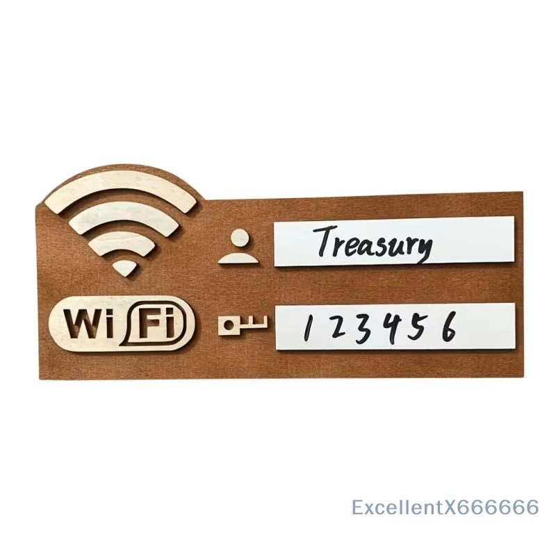 Rustic Farmhouse Wooden WiFi Password Sign Vintage Wall Plaque for Living Room Porch Entryway Wall Decor