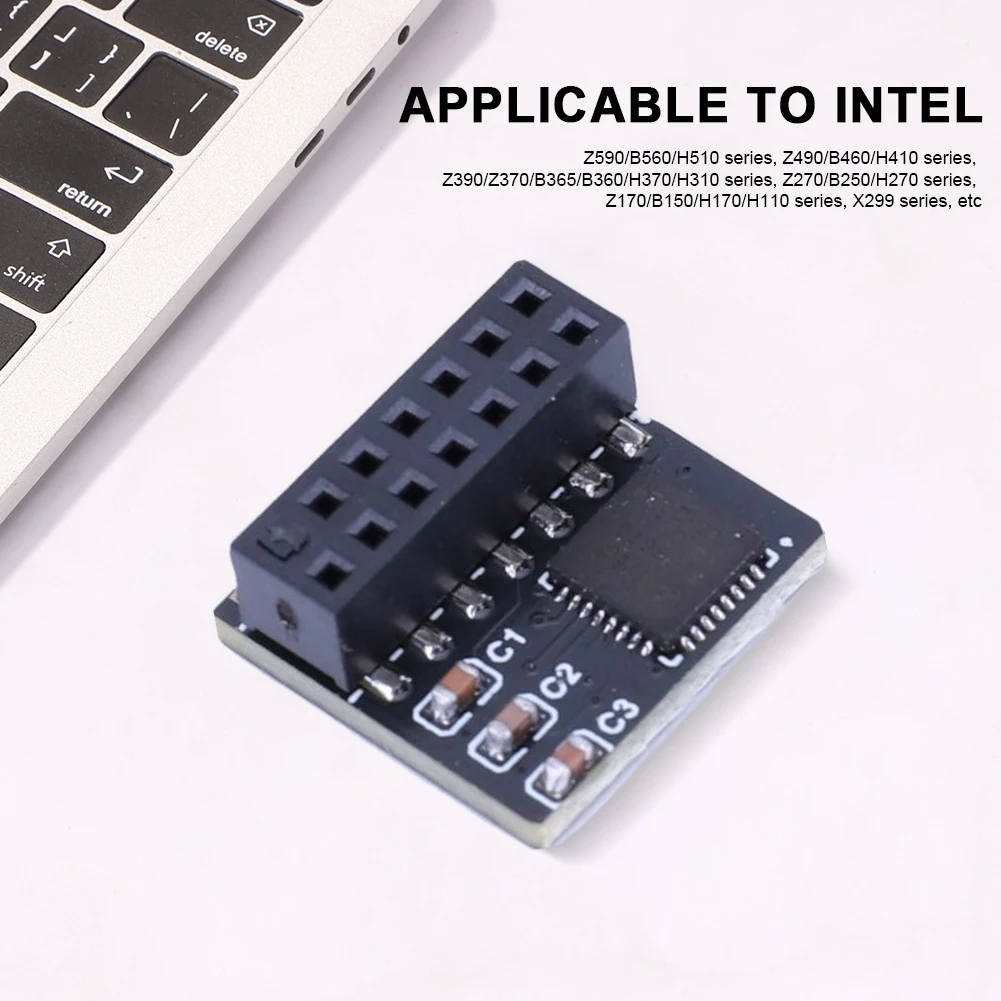 TPM 2.0 Encryption Security Module Board 14 Pin SPI Portable TPM 2.0 Remote Card Encryption Security Board for ASUS Motherboard