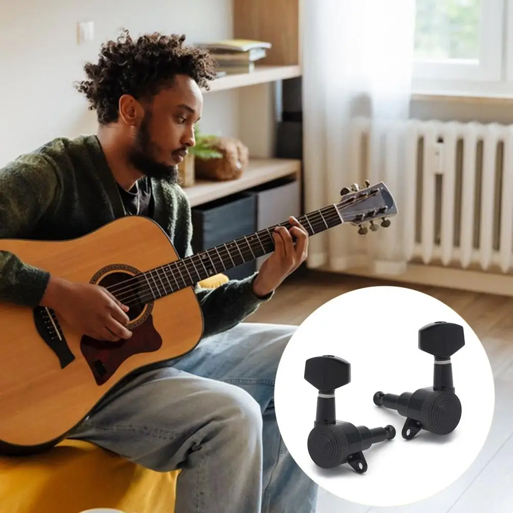 Lock String Tuning Key Pegs, Guitar Locking Tuner Left Right Machine Heads For Electric Folk Acoustic Guitar Replacement