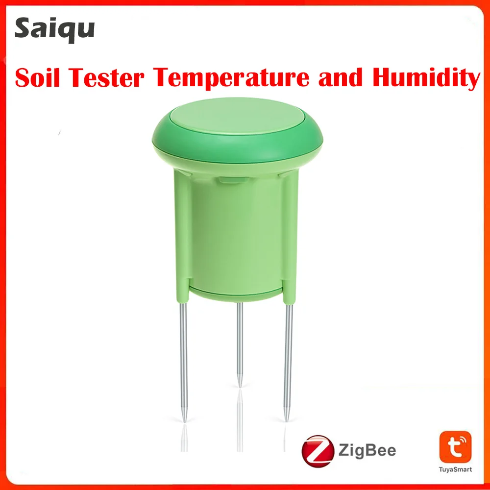 

Tuya Zigbee smart Soil Sensor IP66 Waterproof Temperature Humidity Meter APP Real Time Monitor for Greenhouse