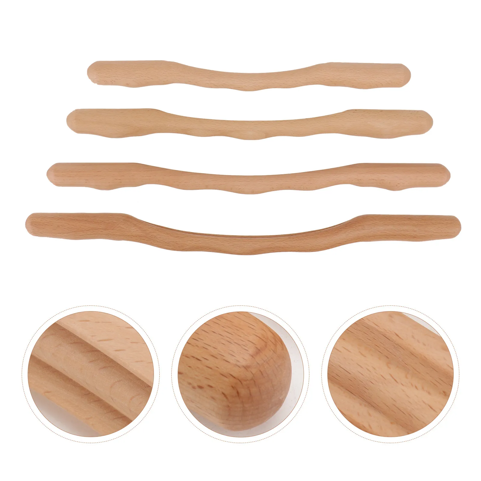 

Набор из 4 деревянных массажных палочек Гуаша для точечного массажа, для тела, для салонов красоты, для улучшения кровообращения