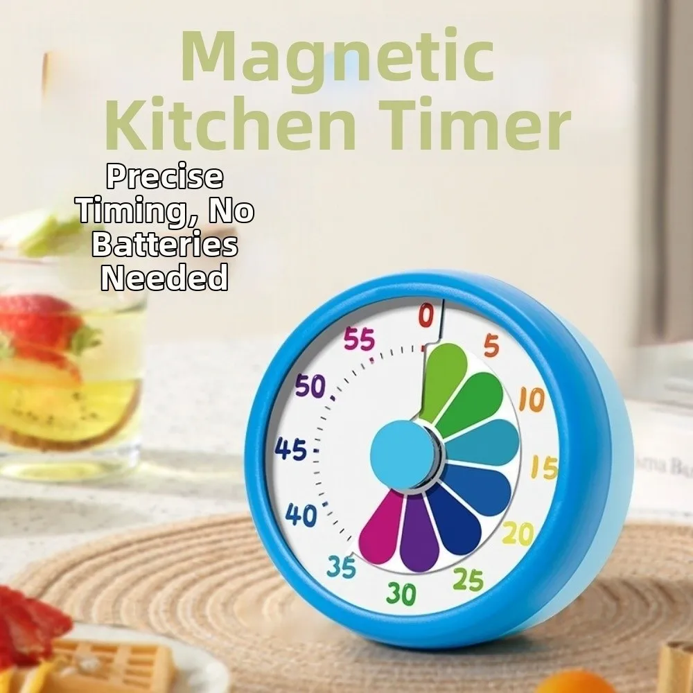 Timer visivo meccanico Conto alla rovescia magnetico da 60 minuti Sveglia Autodisciplina Timer Promemoria Bambini Studio Timer Esercizio