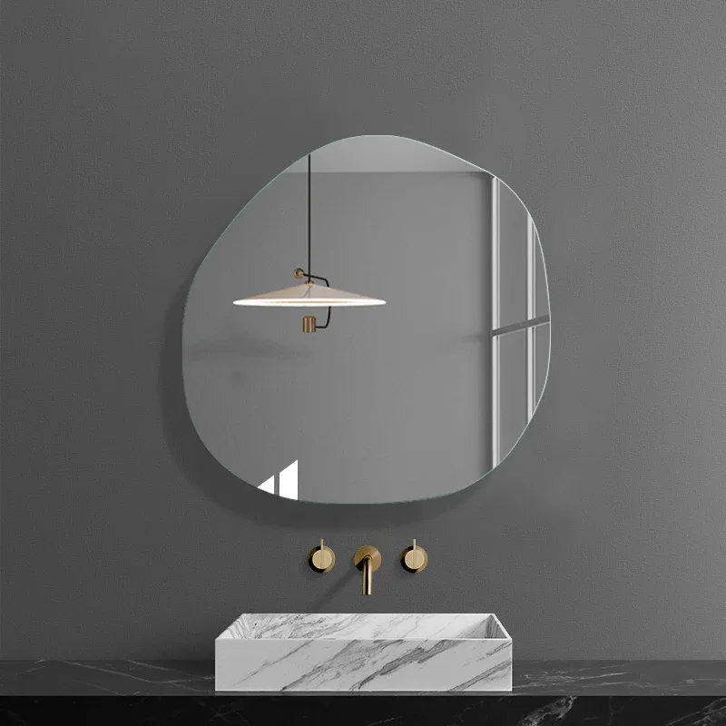 

Adhesive Nordic Decorative Mirrors Bedroom Based Toilet Mirror Decorative Mirrors Vintage Irregular Miroir Mural Home Decor