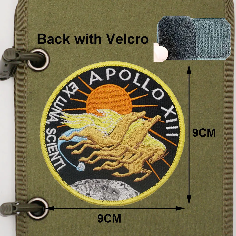 Apollo 13,High quality embroidery patches,Tags and badges with hooks ,for clothing ,hats and backpacks