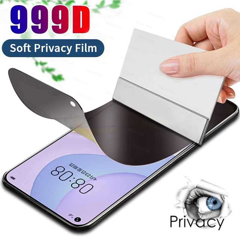 Privacy Hydrogel Film For Huawei P40 P30 P20 Lite E 5G 4G Screen Protector For Huawei P Smart 2019 2020 Z 4G 5G