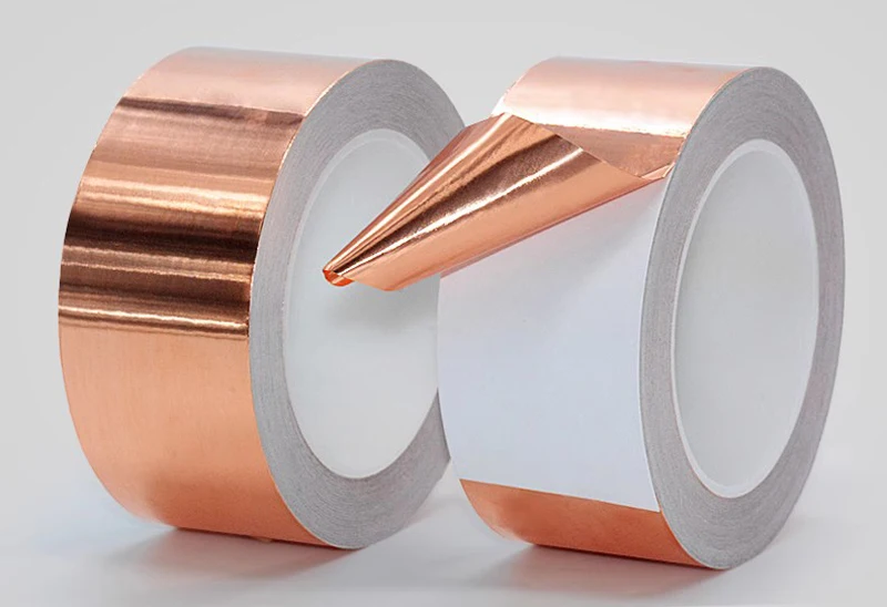 Двусторонняя проводящая лента из медной фольги, улучшенный сигнал защиты от помех, наклейка из антимедной фольги, односторонняя лента
