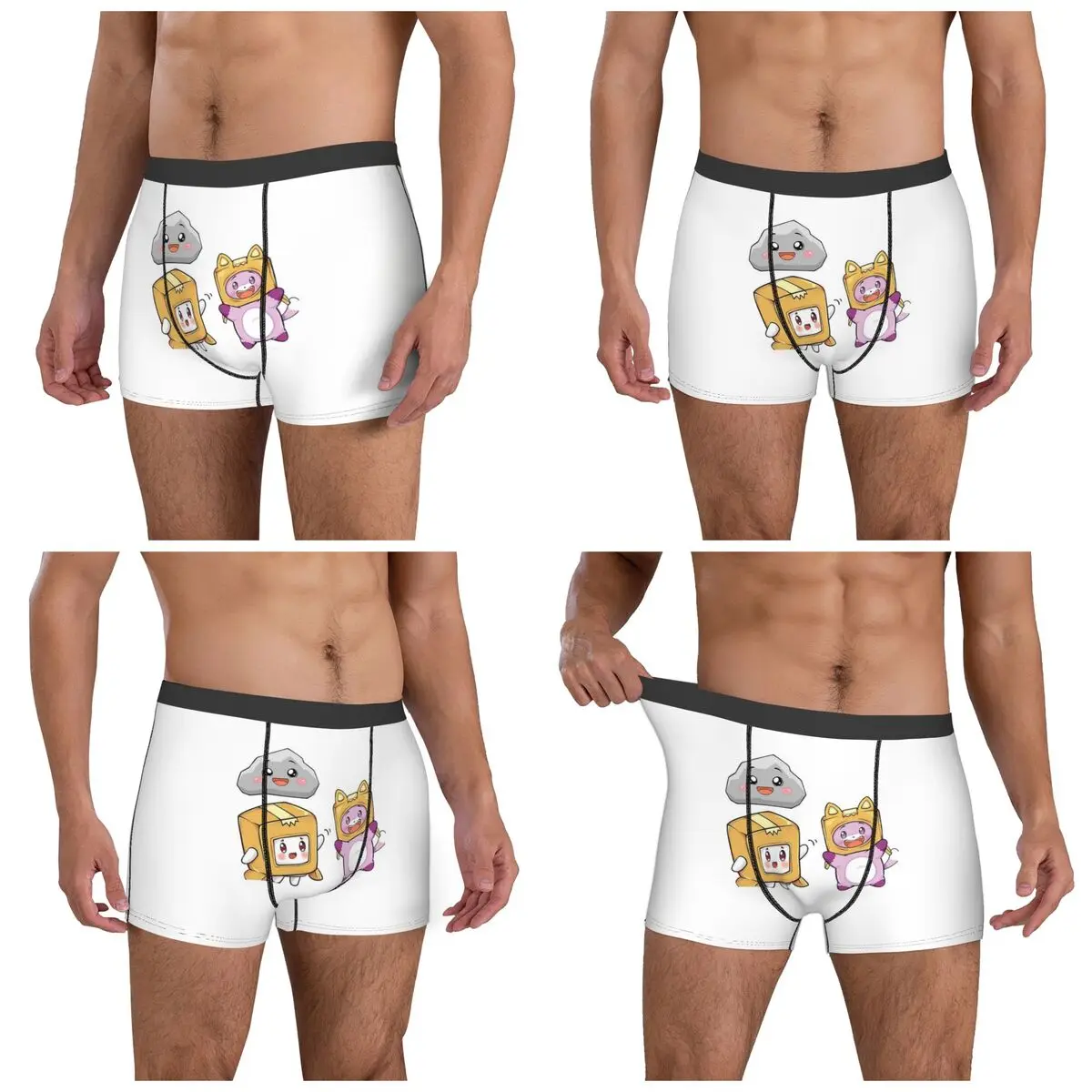 الملاكم السراويل السراويل روكي Lankybox Lanky Box (21) سراويل داخلية مريحة للرجال لهدايا صديقها رجل أوم