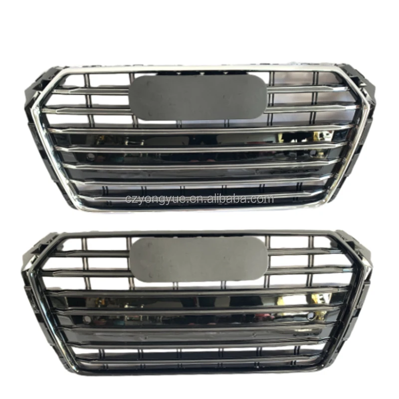 

S4 Front Grill Replacement Car Grills Gloss Black Chrome A4 Grille for B9 2016 2017 2018