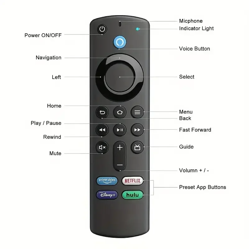 ABS Remote Control Television LCD TV L5B83G For Fire TV Stick Lite BT Voice Remote Control Amazon Third Generation image 2