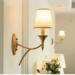 New Creative Fabric E14 Wall Lamp Bedroom Bedside Lamp Modern Simple European Living Room Hotel Study Office Wall Light Lamps