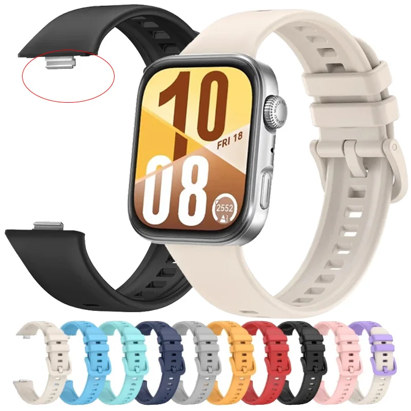 حزام سيليكون لساعة Huawei Watch Fit 3/4 الرسمية الملونة مشبك سوار معصمه Huawei Watch Fit 3-4 Pro Accessories Correa