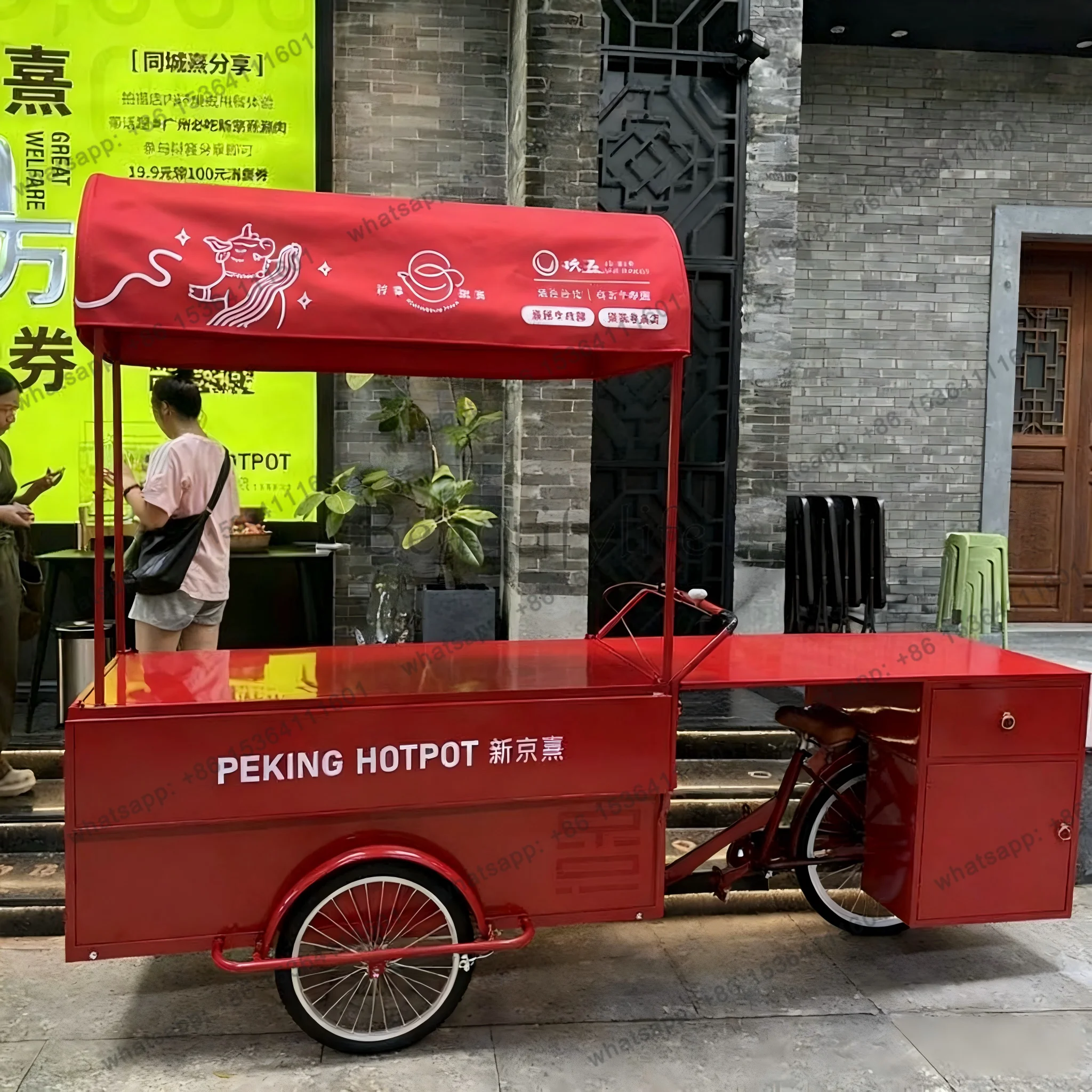 8Night market upside down donkey outdoor snack car can ride and sell mobile stalls bicycle stall tricycle