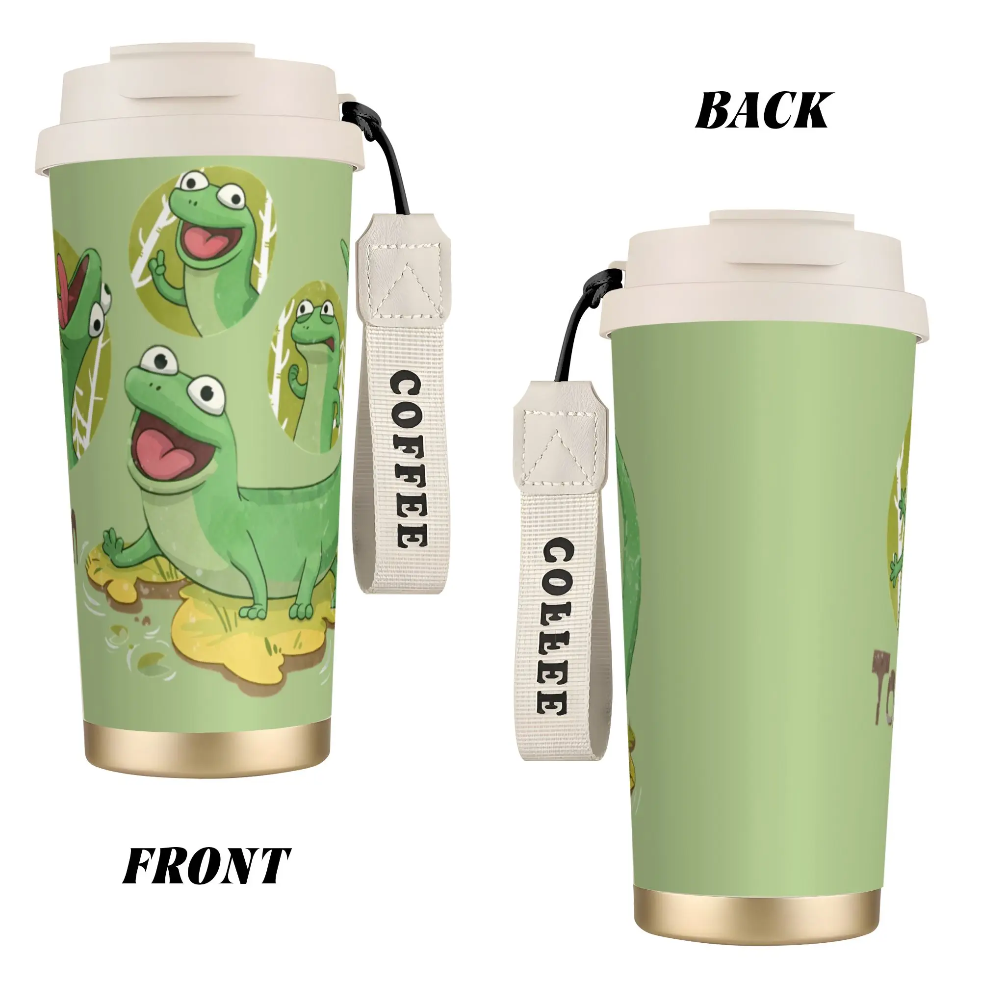 Tom Lizard Lizard Lizard Lizard Hoppers Insulated Mug Double-layer Coffee Cup Leakproof Stainless Steel Vacuum Mug