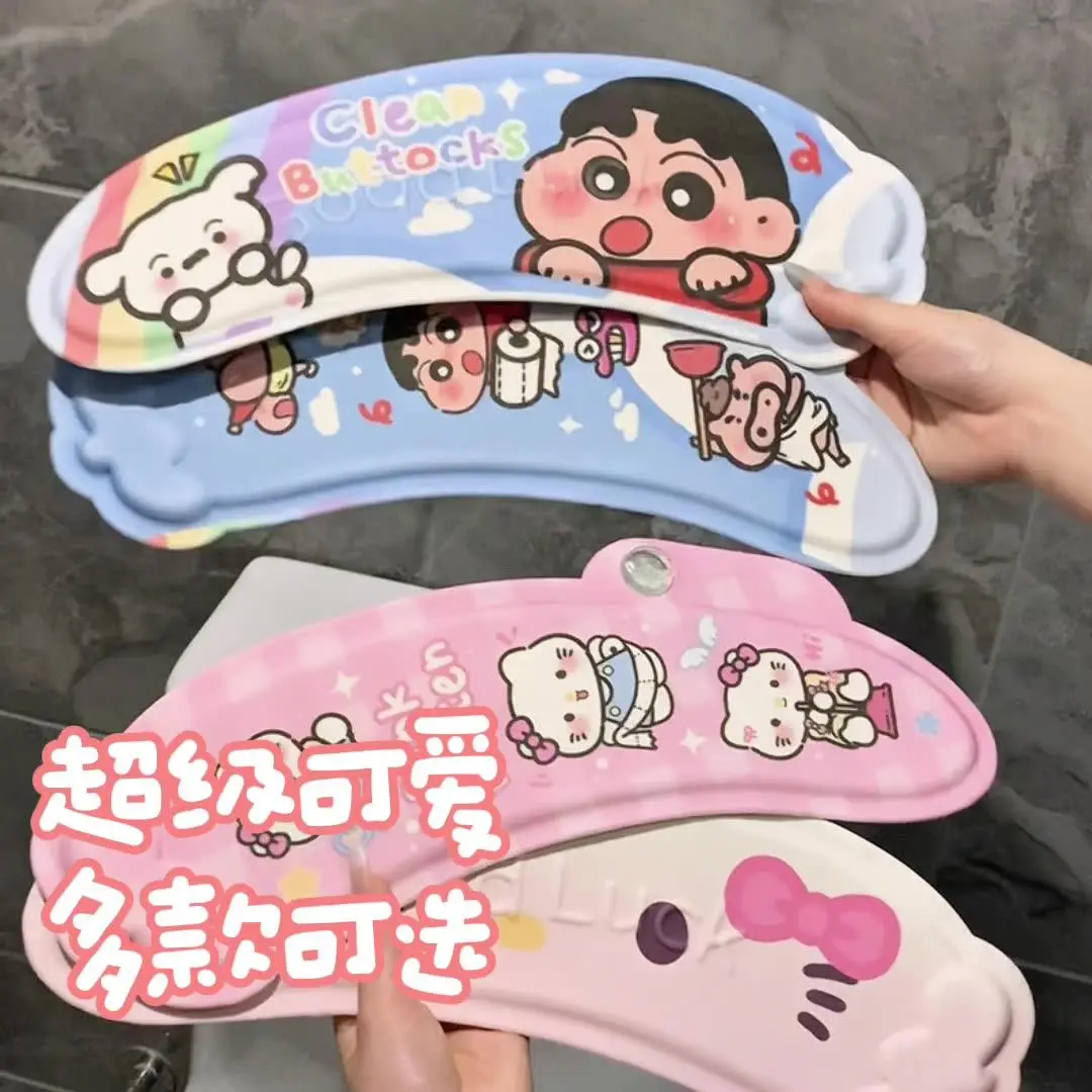 

Sanrio Hello Kitty Waterpoof Toilet Seat Cover Home Soft Cartoon Closestool Mat Washable Toilet Sticky Seat Pad Sticker Gifts