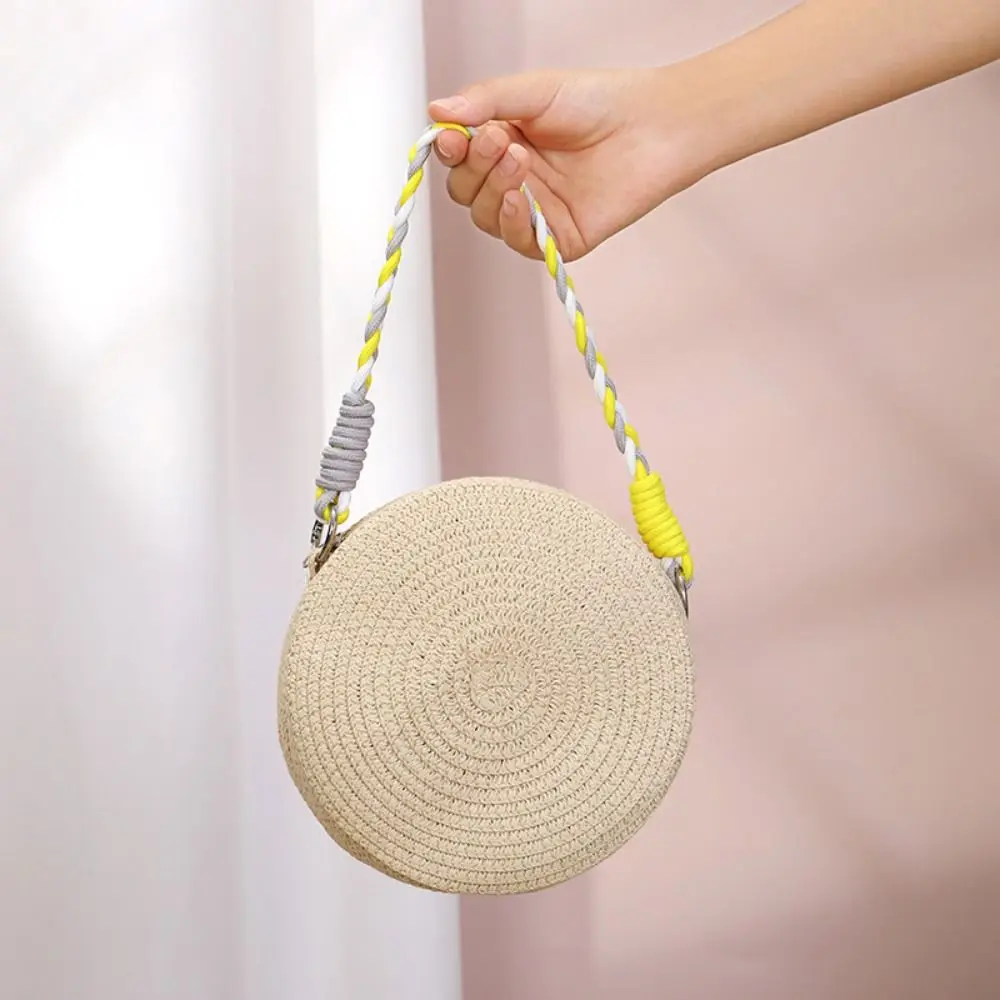 

Colorful Rope Straw Woven Handbag Beach Bag Coin Purse Mini Shoulder Bag
