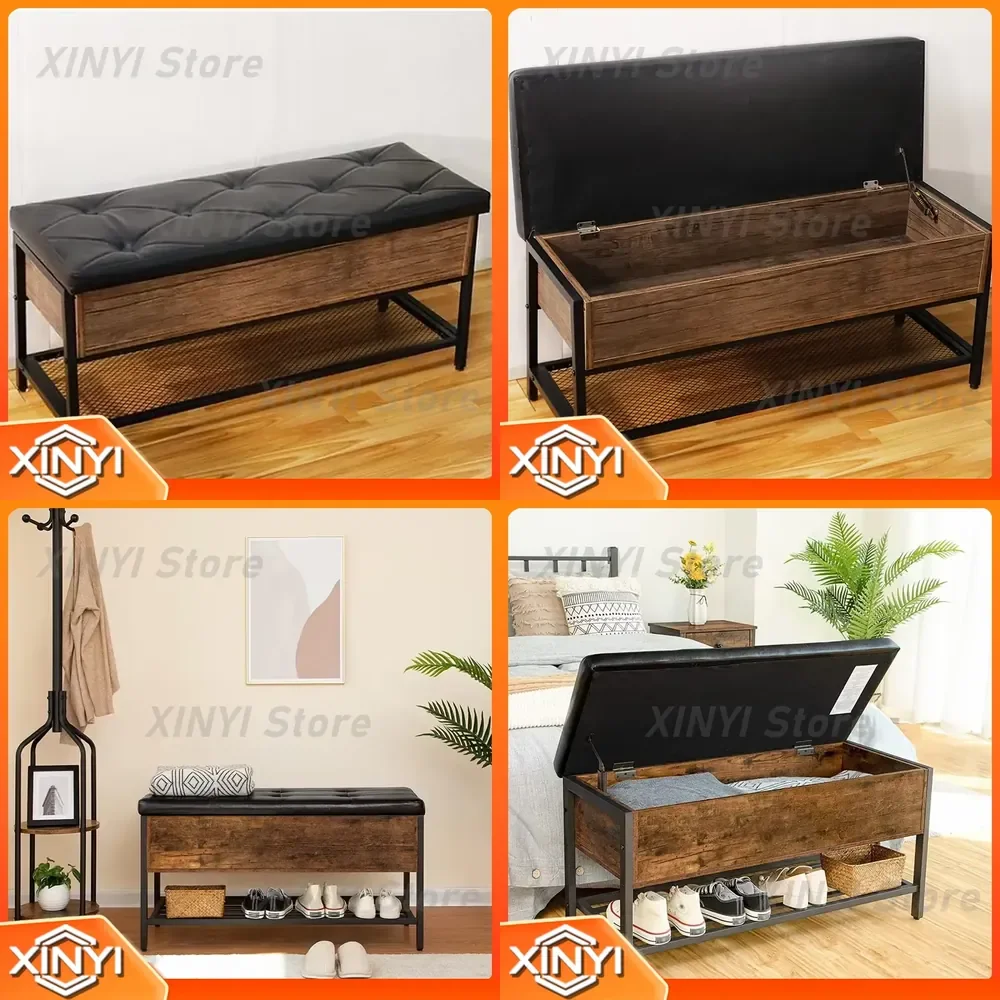 Modern Simple Metal Sofa Bench for Living Room Clothing Store Shoe Stool Change Shoes Rectangular Chair Home Furniture Decor