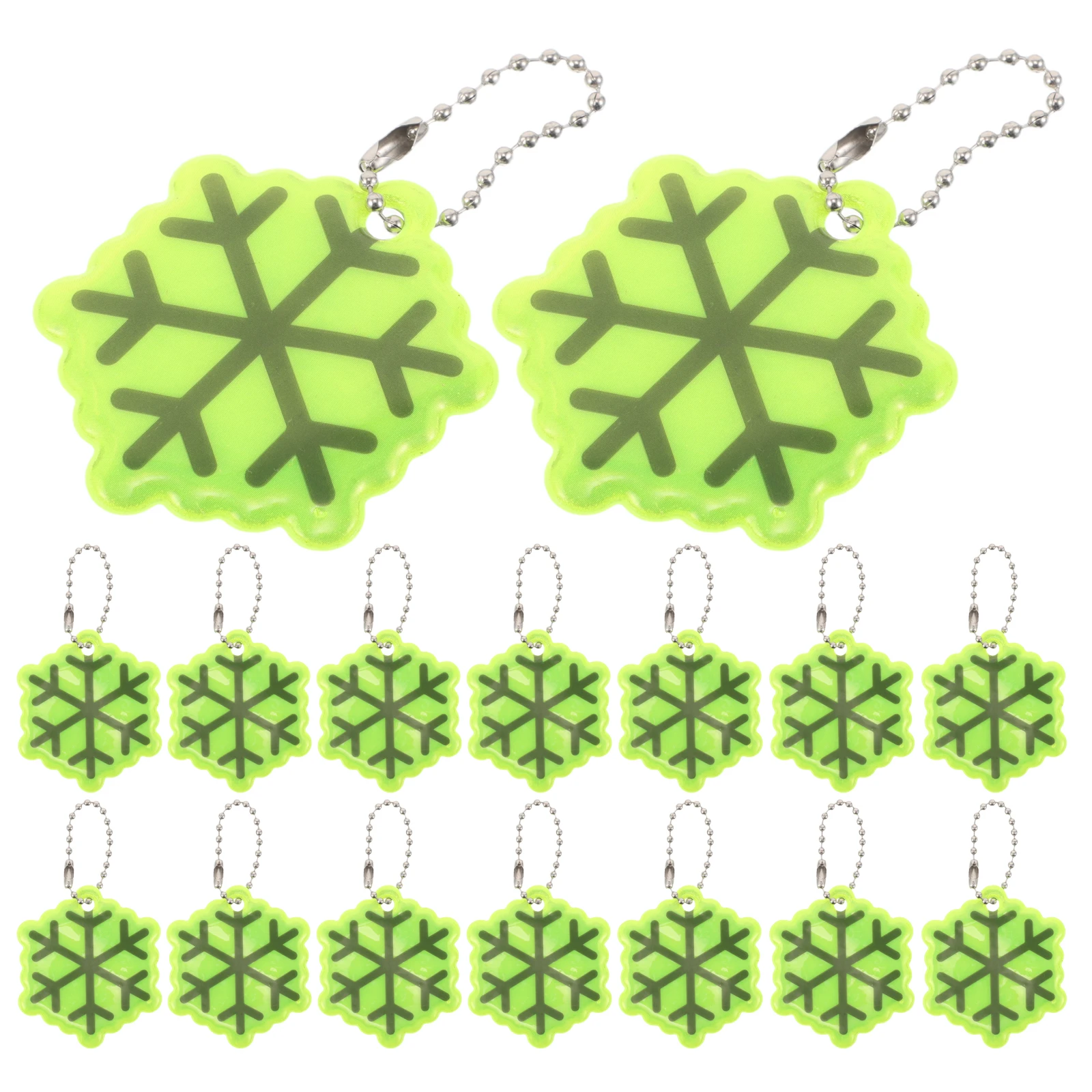 

50 PCS Reflective Pendant Backpack Safety Keychain Labels Mini Christmas Goody Bag Filler Glow for School Bags Pvc Child
