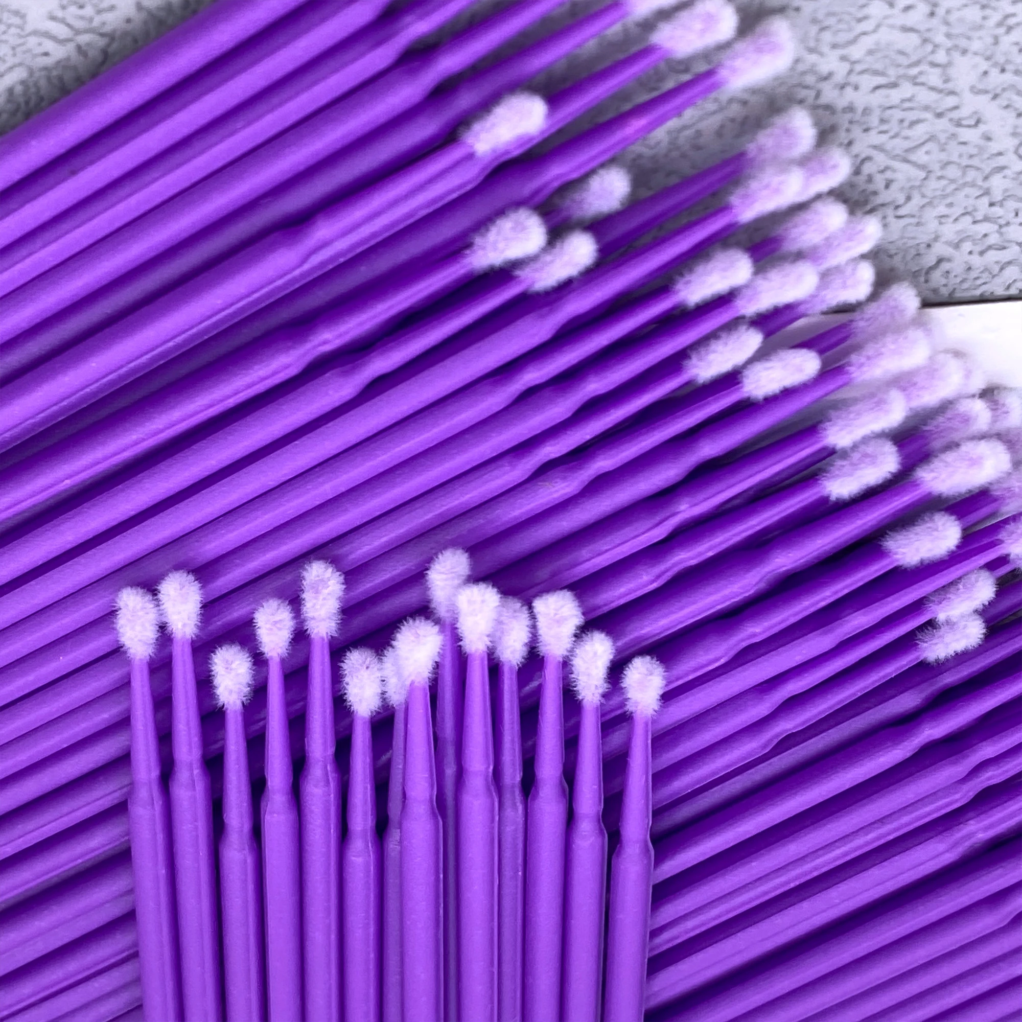 일회용 마이크로 브러시 속눈썹 제거 면봉, 마이크로 브러시 마스카라 완드 어플리케이터, 속눈썹 익스텐션 메이크업 브러시 도구, 100 개