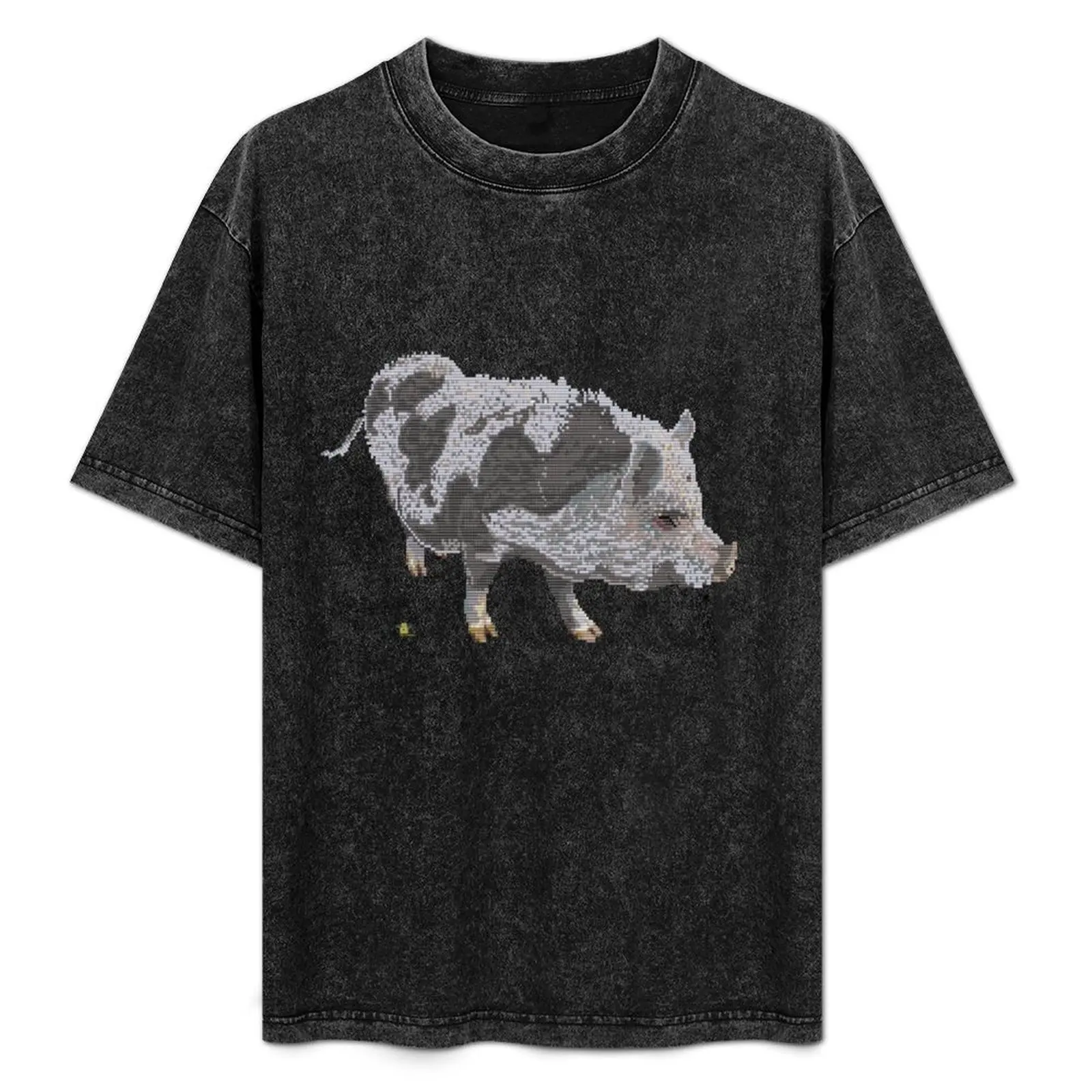 

TeddyPig Pixel T-Shirt Utility Work Short Sleeve Top
