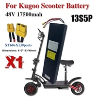 Kugoo 48V 15ah Scooter Battery Kugoo X1, JOYOR, F5S, C5, X5S, Y5S High Power Battery with MBS, 13S5P 1000W Battery Pack