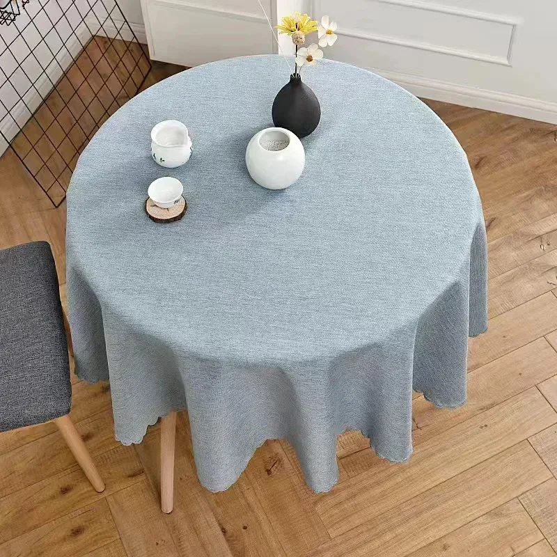 Cotton Linen Plain Table Cloth Cover Diameter 90-180 cm For Home Dining Tea Obrus Tafelkleed mantel de mesa Round Tablecloth