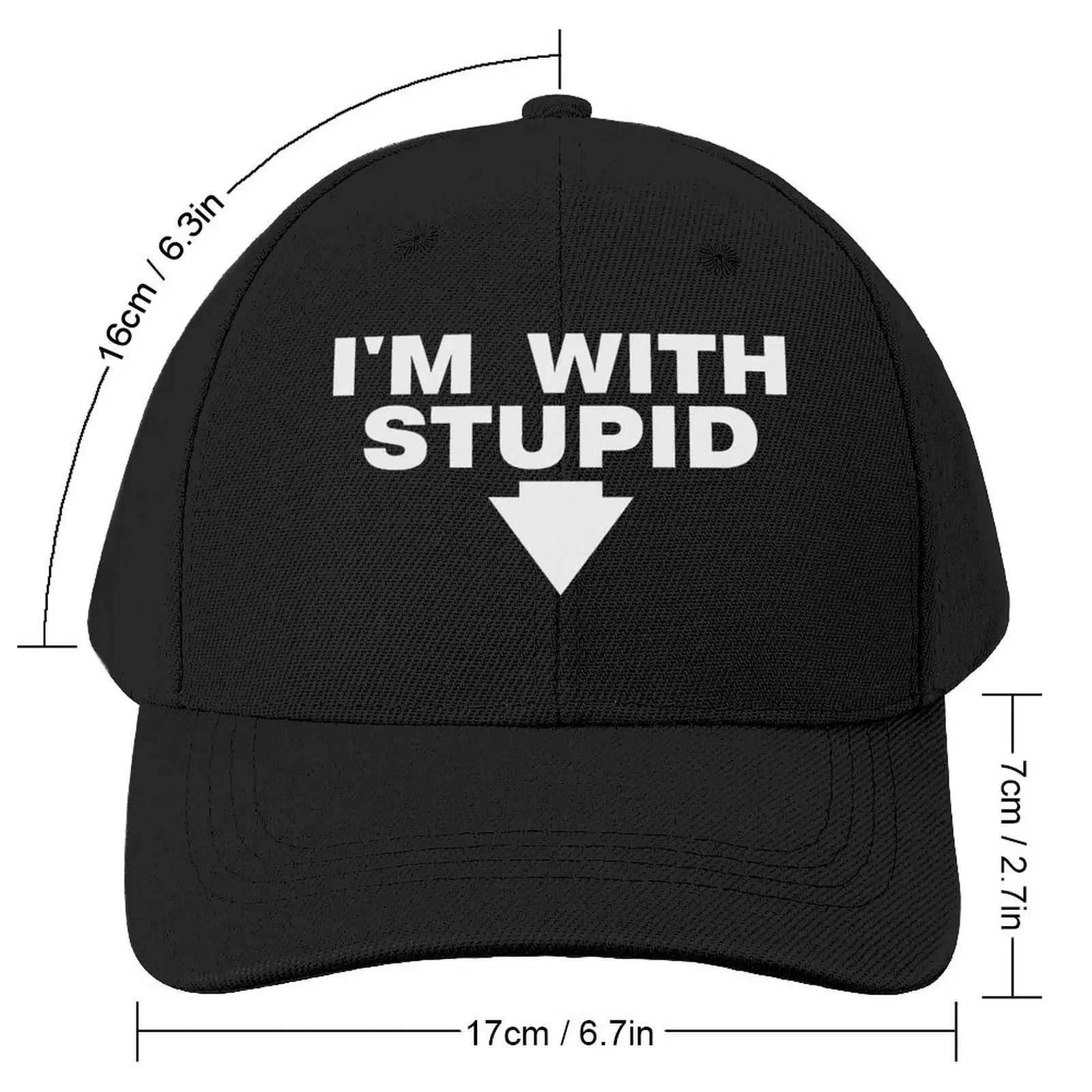 I'M with STUPID Baseball Cap Rave Fashion Beach Sports Cap For Girls Men's