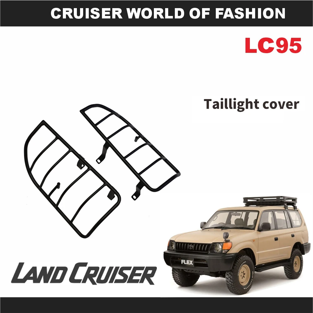 Rear Lamp Hoods For Toyota LC95 Land Cruiser Tail Light Cover Stainless Steel 3400 Prado Lights Protective Exterior Accessories